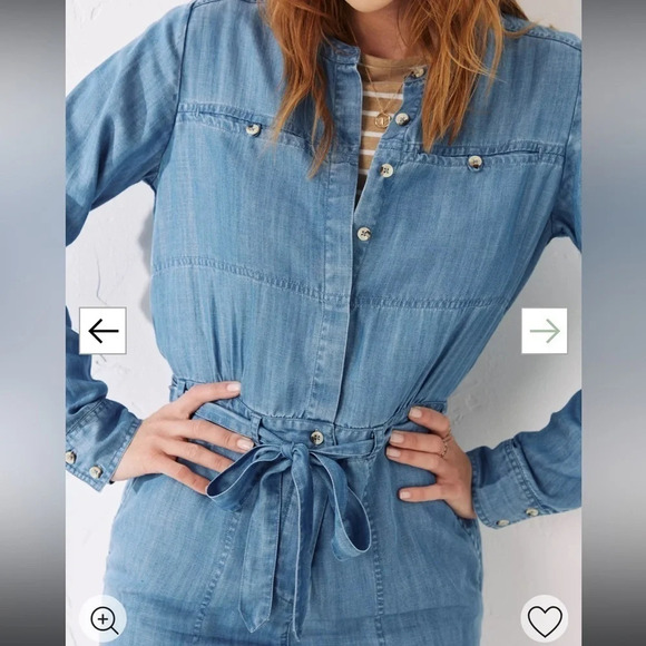 Fat face Imogen Tencel Jumpsuit chambray 10 new - Picture 4 of 13